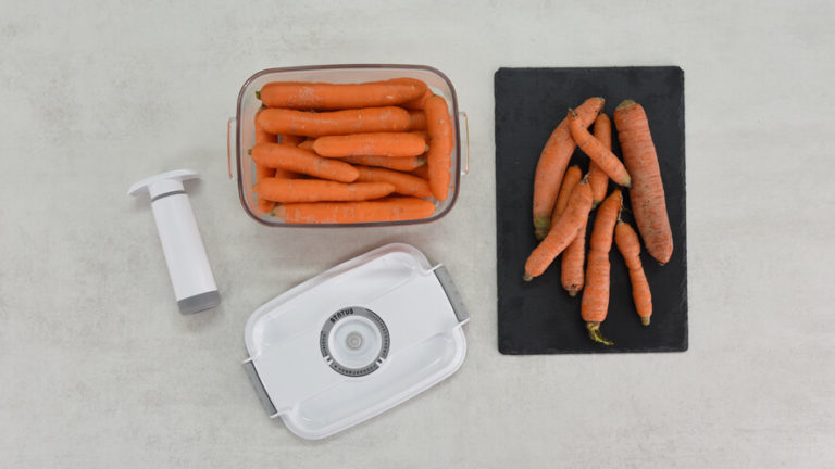 rectangular vacuum container: the effect of vacuum on food